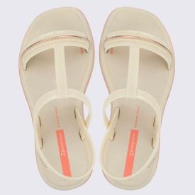 Sandália Ipanema Infantil Glow Off White/Rosa