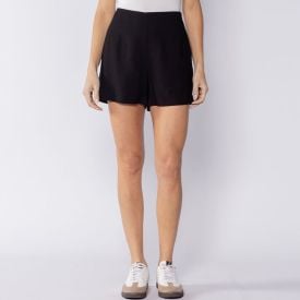 Short Feminino De Alfaiataria Boby Blues Preto