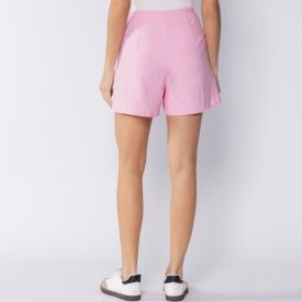 Short Feminino De Alfaiataria Boby Blues Rosa Foundant