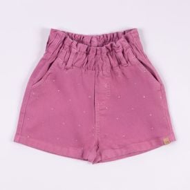 Short Clochard Sarja Infantil Menina 1 a 3 Anos Yoyo Kids Rosa