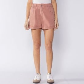 Short Feminino Clochard De Sarja Patricia Foster Rosa