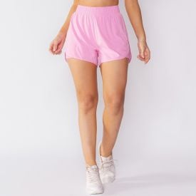 Short Fitness Feminino De Tactel Scream Rosa