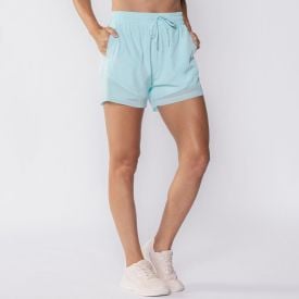 Short Fitness Feminino Duplo Com Bolso Scream