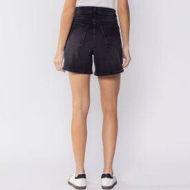 Short Jeans Feminino Patricia Foster Preto