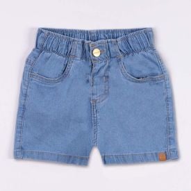 Short Jeans Infantil Menina 1 a 3 Anos Yoyo Kids Indigo