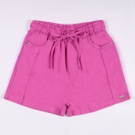 Short Sarja Juvenil Menina 12 a 16 Anos Marmelada Pink Novo