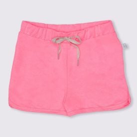Shorts 1 a 3 anos Menina Moletinho Yoyo Kids Rosa Neon