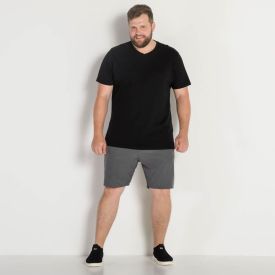 Shorts Plus Size com Elastano Liso Marc Alain Plus