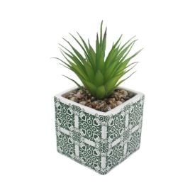 Suculenta Artificial com Vaso Cimento Havan Casa 15Cm - Sortido
