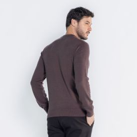 Suéter Masculino De Tricot Gola Redonda Marc Alain 