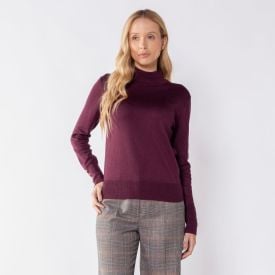 Suéter Feminino De Tricô Gola Alta Patricia Foster