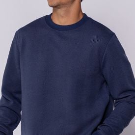 Suéter Masculino Em Tricot Marc Alain Azul Marinho