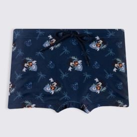 Sunga Infantil Menino Mickey 4 a 10 Anos Disney Azul Marinho