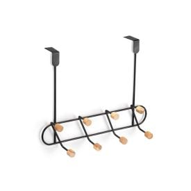Cabide de Porta 4 Ganchos Duplos Eco Design Black Arthi