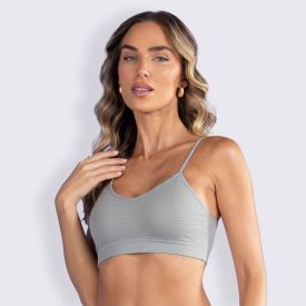 Sutiã Top Sem Costura Canelado Camila Moretti