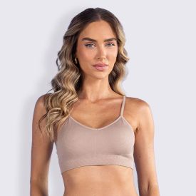 Sutiã Top Sem Costura Canelado Camila Moretti