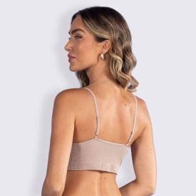 Sutiã Top Sem Costura Canelado Camila Moretti