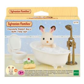 Sylvanian Families Hora Do Banho Menino Coelho Chocolate - 5779