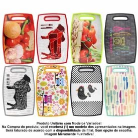 Tábua de Corte Estampada Clink 36,5Cm - Sortido
