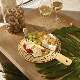 Tábua De Corte Para Queijo Redonda Havan Casa 40Cm - Bambu