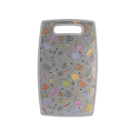 Tábua Para Corte De Plástico Lyor 30 Cm - Cozinha Cinza