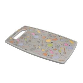Tábua Para Corte De Plástico Lyor 37 Cm - Cozinha Cinza