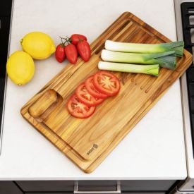 Tábua de Churrasco Teca Multiuso Stolf