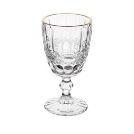 Taça De Água Libélula Com Filete Dourado Lyor - 300ml