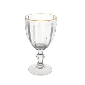 Taça de Água Atenas com Filete Dourado 320Ml - Havan Casa