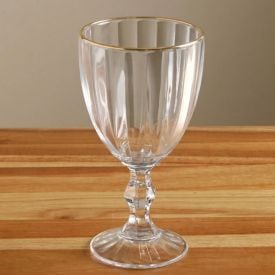 Taça de Água Atenas com Filete Dourado 320Ml - Havan Casa