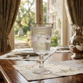 Taça de Água Borboleta Gold Rim L' Hermitage 325Ml - Filete Dourado