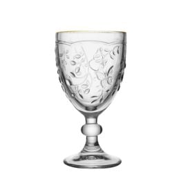 Taça de Água Borboletas com Filete Dourado Lyor - 320ml