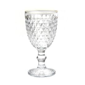 Taça de Água com Filete Dourado Bico de Abacaxi Lyor - 325ml