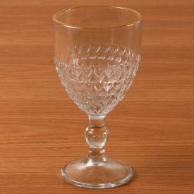 Taça de Água Coração com Filete Dourado Lyor - 320ml