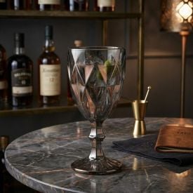 Taça de Água Diamante Lyor 325Ml - Cinza Metalizado