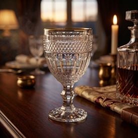 Taça de Água Filete Dourado Brand Wolff 320Ml - Vidro