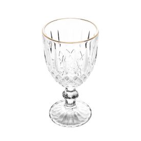 Taça De Água Greek Wolff 320Ml - Fio Dourado