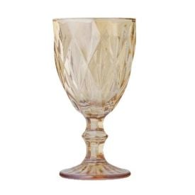 Taça De Água Bico De Jaca Diamante Havan Casa 320Ml - Âmbar