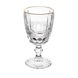 Taça de Água Libélula com Filete Dourado Lyor - 300ml
