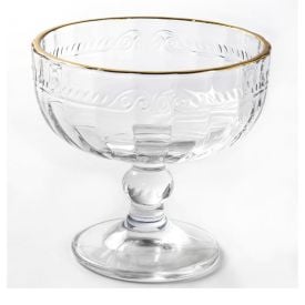 Taça De Sobremesa Imperial Com Filete Dourado Lyor 200Ml - Cristal