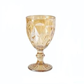 Taça De Vidro Diamante Multipresentes 300Ml - Âmbar