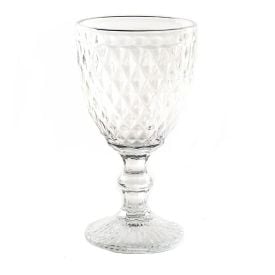 Taça De Vidro Filete Prata Havan Casa 324Ml - Transparente