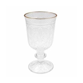 Taça De Vidro Florença Havan Casa Filete Dourado - 350ML