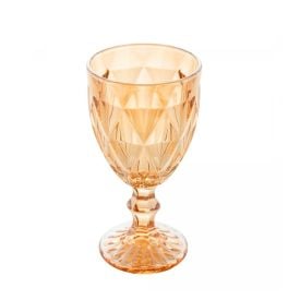 Taça para Água Diamond Metalizada 325Ml Lyor - Âmbar