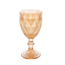 Taça de Água Diamond Metalizada 325Ml Lyor - Âmbar