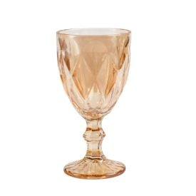 Taça de Água Diamond Metalizada 325Ml Lyor - Âmbar