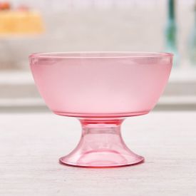 Taça Sobremesa Luna Cristal 300Ml Martiplast - Rose