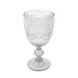 Taça Vidro Viena Filete Dourado Havan Casa - 350Ml