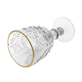 Taça Vidro Viena Filete Dourado Havan Casa - 350Ml