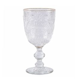 Taça Vidro Viena Havan Casa Filete Dourado - 350Ml